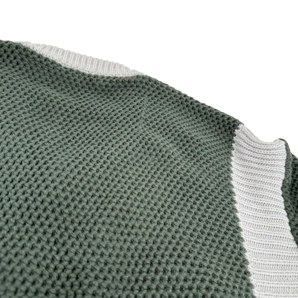 Vintage 90's Emporio Armani Sweater Italy 100%‎ Cotton XS–Slim Small Green White